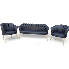 Resim Metal Ayaklı İstiridye Model Gold Siyah Deri Ofis Koltuğu Bekleme Salonu Koltuğu Kafe Sandalyesi Balkon Mobilyası 