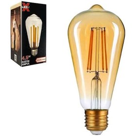 Resim Ledx St-64 Kırılmaz Gövde 4,5 Watt Düz Rustik Ampul 