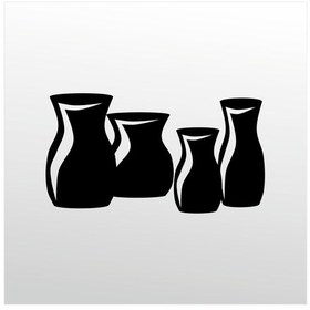 Resim Folyo Sticker Vazolar 40cm Uzunluk Siyah 