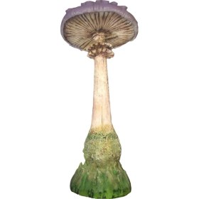 Resim Nesli Butik Eflatun Mantar, 48 Cm, El Boyaması Biblo, Dekoratif El Sanatları, Ev Ofis Bahçe Dekorasyonu 