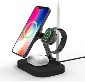 Resim Fogy Katlanabilir 4 In 1 Kablosuz Şarj Standı Iphone & Airpods & Watch & 1St Gen Pencil Şarj 