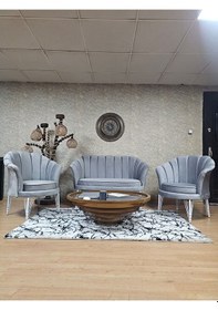 Resim İstiridye Takım Beyaz Boyalı Telli Ayak Çay Seti Koltuk Takımı Gr Çok Renkli 