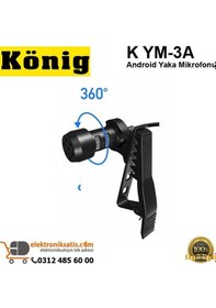 Resim König K Ym 3A Android Yaka Mikrofonu 