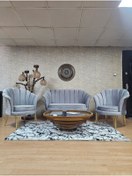 Resim ZAFİR İstiridye Takım Gold Kaplama Telli Ayak Çay Seti Koltuk Takımı 