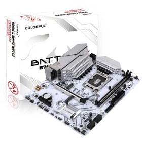Resim Colorful Battle-AX B760M-G Beyaz WIFI DDR5 7600 MHz mATX Gaming Anakart 