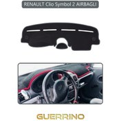 Resim Renault Clio Symbol 2 Aırbaglıtorpido Koruma Halısı Gri Kenar 