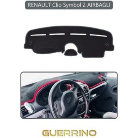 Resim Renault Clio Symbol 2 Aırbaglıtorpido Koruma Halısı Gri Kenar 