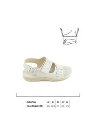 Resim Gezer 04003 Erkek Ortopedik Hac Umre Günlük Sandalet Krem 
