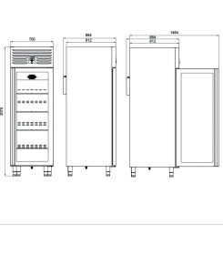 Resim Galleyz Dik Tip Buzdolabı - 1 Cam Kapılı - 70X87XX210 cm 