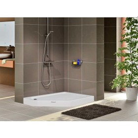 Resim Shower Brıef Beşgen Monoblok Duş Teknesi 90X130 Cm 