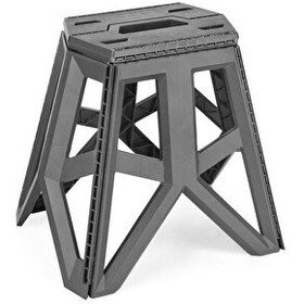 Resim Mithra Life Çok Amaçlı Katlanabilir Büyük Boy Gri Kamp Taburesi MIT1168 