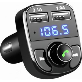 Resim Trendpix Fm Transmitter Araba Bluetooth Radyo Mp3 Çalar USB Sd Kart Çakmaklık Oto Şarj Aleti Müzik Kiti 
