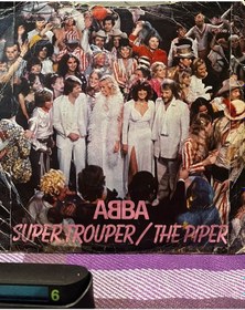 Resim Abba - Super Trouper / The Piper 1980 7" Vinyl, 45 Rpm, Single - Epic Epc 9089 
