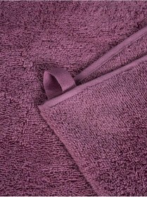 Resim Banyo Havlusu Tekli Pamuk Bale Mürdüm 