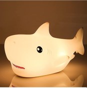 Resim Gece Lambası - Köpekbalığı Gece Lambası Hayvan Lambası 7 Renk Değiştiren Lamba Sevimli Çocuk Gece Lambası Usb Şarjlı Sevimli Lamba Çocuk Odası Köpekbalığı Diğer 