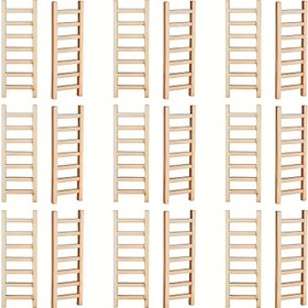 Resim 30 Adet Minyatür Ahşap Merdiven, 2.01x5.99 cm, DIY Mikro Peyzaj Dekoru, El Boyalı Manzara Ev Aksanları, El Sanatları Malzemeleri 