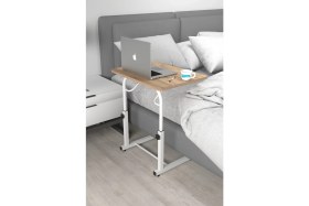 Resim Depolife Eğim Yükseklik Ayarlı Laptop Sehpası Kahvaltı Ders Çalışma Bilgisayar Ofis Yemek Masası Metal Ayak 