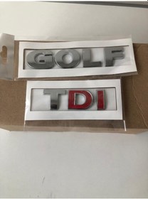 Resim Golf 5 Yazı +Tdi Çift Kırmızı Yazı- 