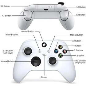 Resim Xbox Wireless Controller Beyaz 9.nesil Gamepad For Xbox One/one S/one X/xbox Series S- Pc/laptop 