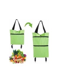 Resim Katlanabilir Tekerlekli Pazar Market Çarşı Arabası Market Alışver 