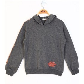 Resim Toontoy Kız Çocuk Reglan Kol Sweatshirt Antrasit Melanj 
