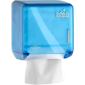 Resim Rulopak Tekçek Minituvalet Kağıdı Dispenseri Transparan Mavi 