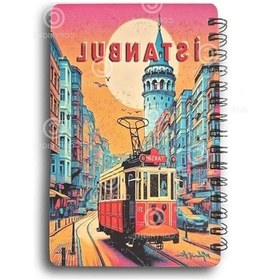 Resim Yeni Yıl Temalı Simli Defter, A5 Boyutunda Spiralli Ve Çizgisiz 1 