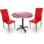 Resim Beymobilya Indigo Werzalit Yuvarlak - Gözde Fiskos Seti (90 Cm Çap) 