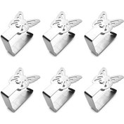 Resim Kelebekli Masa Örtüsü Klipsleri, Kalınlaştırılmış Paslanmaz Çelik Masa Örtüsü Klipsi, Kaymaz Sabit Piknik Masası Klipsi, Açık Hava Pikniği İçin Uygun Diğer 