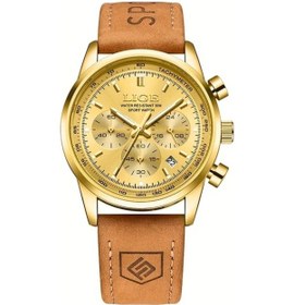 Resim Fochsia Lıge Kadın Saati Minimalist Tarz Altın Renk Tarih Göstergeli Spor Ve Hediye Kol Saati Diğer 