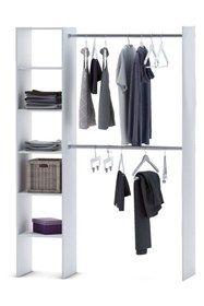 Resim Tdesigno Efil Açık Giyinme Dolabı Gardırop Beyaz 140 cm 