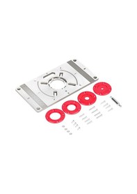 Resim Shineyee Alüminyum Alüminyum Router Masa Tabanı, Ahşap Kazıma Makinesi İçin Ters Montaj Paneli, Tam Ekipman Seti Kırmızı 