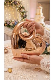 Resim Gogoey Nautilus Salyangoz Kalp Model Abiye Düğün Nişan Çantası 