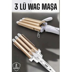 Resim Yüksek Isı Ayarlı Çok Renkli Su Dalga Maşa, Dalgalı Saçlar Için Ideal Seçim 