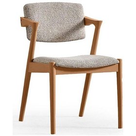 Resim Giza Ahşap Bohem Sandalye Natural - Beyaz 