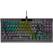 Resim Corsair K70 RGB TKL Cherry MX Red Switch İngilizce Mekanik Oyuncu Klavye 