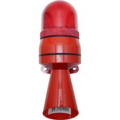 Resim Mesan Xenon Çakar 50 Ses Borulu Siren Ms 5812 Kırmızı 12-24VDC 