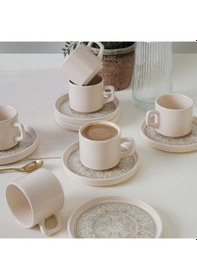 Resim Keramika Groundlace Stackable Çay Takımı 12 Parça 6 Kişilik 21501 