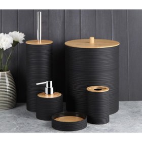 Resim mega home Bambu 5 Li Banyo Seti 