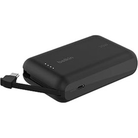 Resim Belkin BoostCharge Powerbank, Entegre Type-C Kablolu 10K PD 20W, Siyah 