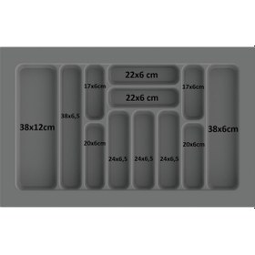 Resim Çekmece İçi Kaşıklık Ve Kepçelik Düzenleyici Beyaz 78x49 Cm 69x40 Cm Kadar Kesilebilir Beyaz 