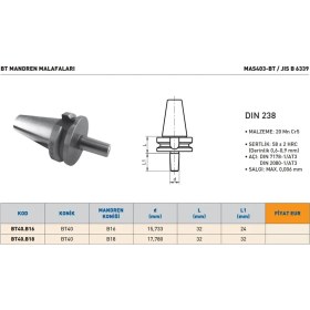 Resim Fett BT40.B16 Bt Mandren Malafası 