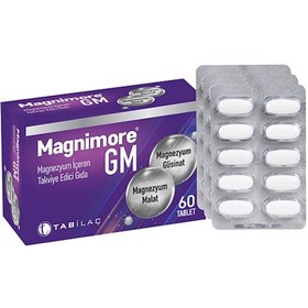 Resim Magnimore Gm Magnezyum Içeren Takviye Edici Gıda 60 Tablet 