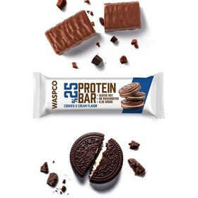 Resim Waspco Bitter Çikolata Kaplı Bisküvi Aromalı Protein Bar 36G x 1 Adet 