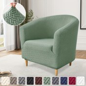 Resim 1 adet Modern Elastik Varil Koltuk Örtüsü, Polyester 92. Spandex 8., Makine Yıkanabilir, Kaydırmaz Tutuşlu Jakar Dokuma, Ayırılabilir Koltuk Mobilya Koruyucu - Oturma Odası için Koltuk, Kulüp Koltuğu ve Küvet Koltuğu için Uygun, Koltuk Örtüsü | Çağdaş Tarz | Esnek Kapak, Koltuk Örtüsü 