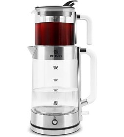 Resim Emsan Feel Steel XL 2 L Cam Çay Makinesi 