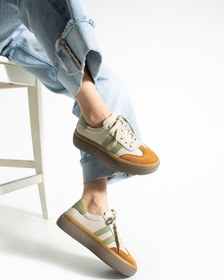 Resim Getcho Doak Kadın Hakiki Süet Deri Bej Spor Ayakkabı 