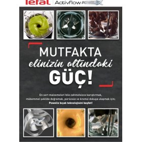 Resim Tefal Çırpma ,dilimleme ve Rendeleme 4 Bıçaklı Powelix 1500W Güç 1,5 Litre Cam Hazneli Mutfak Robotu 