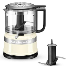 Resim KitchenAid Mini Mutfak Robotu 240 W 830 ml – Kompakt, Paslanmaz Çelik Bıçaklı, Almond Cream, Tek Tuşla Kolay Kullanım 