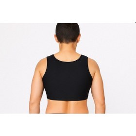 Resim FTMSMALLS Binder Göğüs Korsesi Jinekomasti Korsesi Göğüs Düzleştirici Ve Toparlayıcı Korse Siyah 